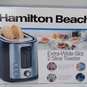 Hamilton Beach 2 Slice Extra Wide Slot Toaster with Bagel & Defrost Settings